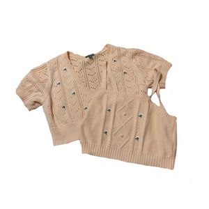 Wild Fable Floral Knit Cardigan Set